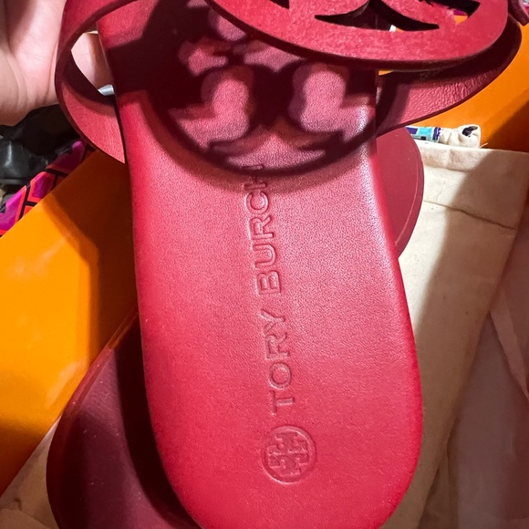 Tory Burch Red Leather Sandals - Picture 2 of 5